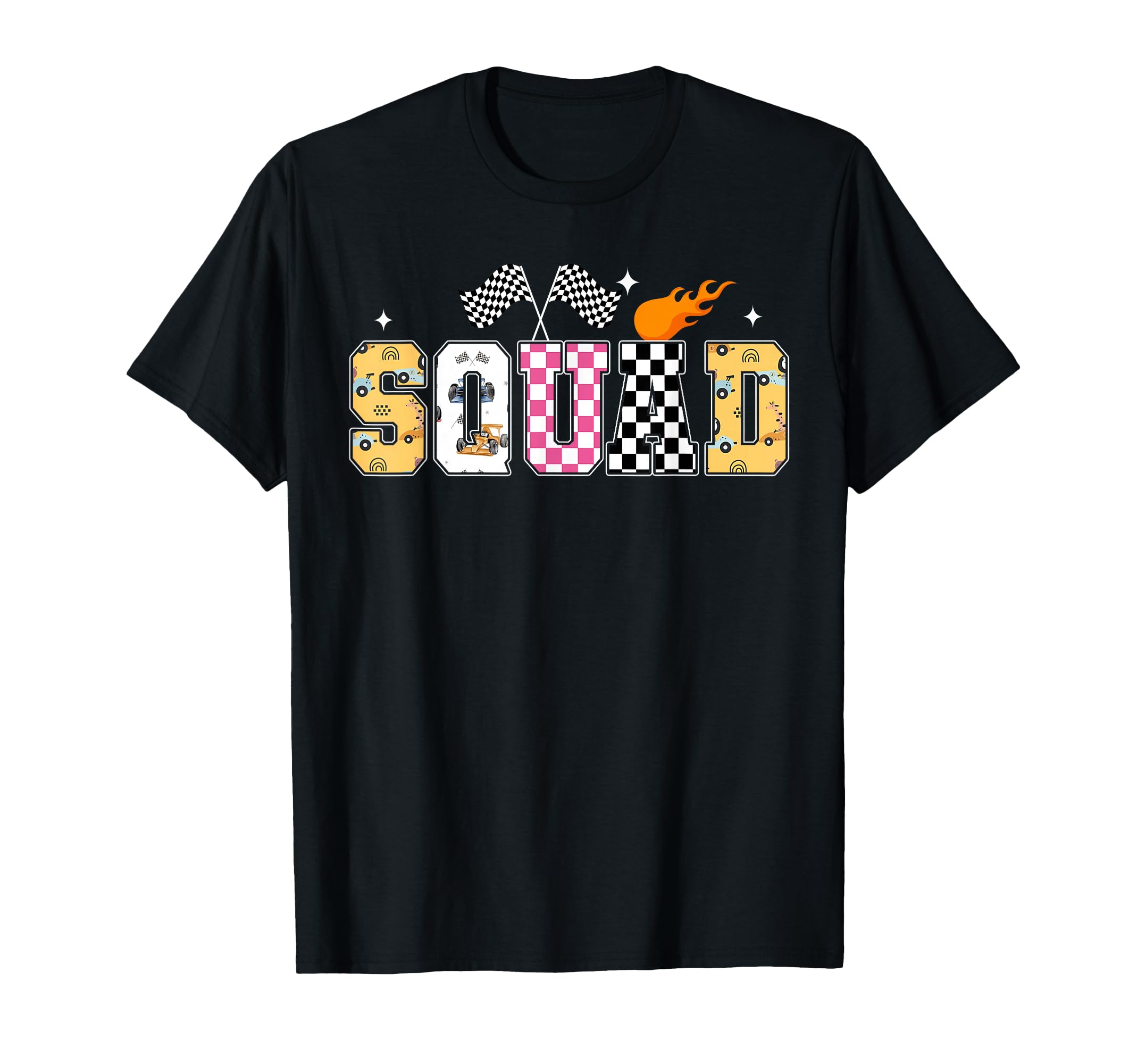 Squad Pit Crew Racing Car Birthday T-Shirt - Graphic Print for Adults - T-Shirt, Sweatshirt, Hoodie