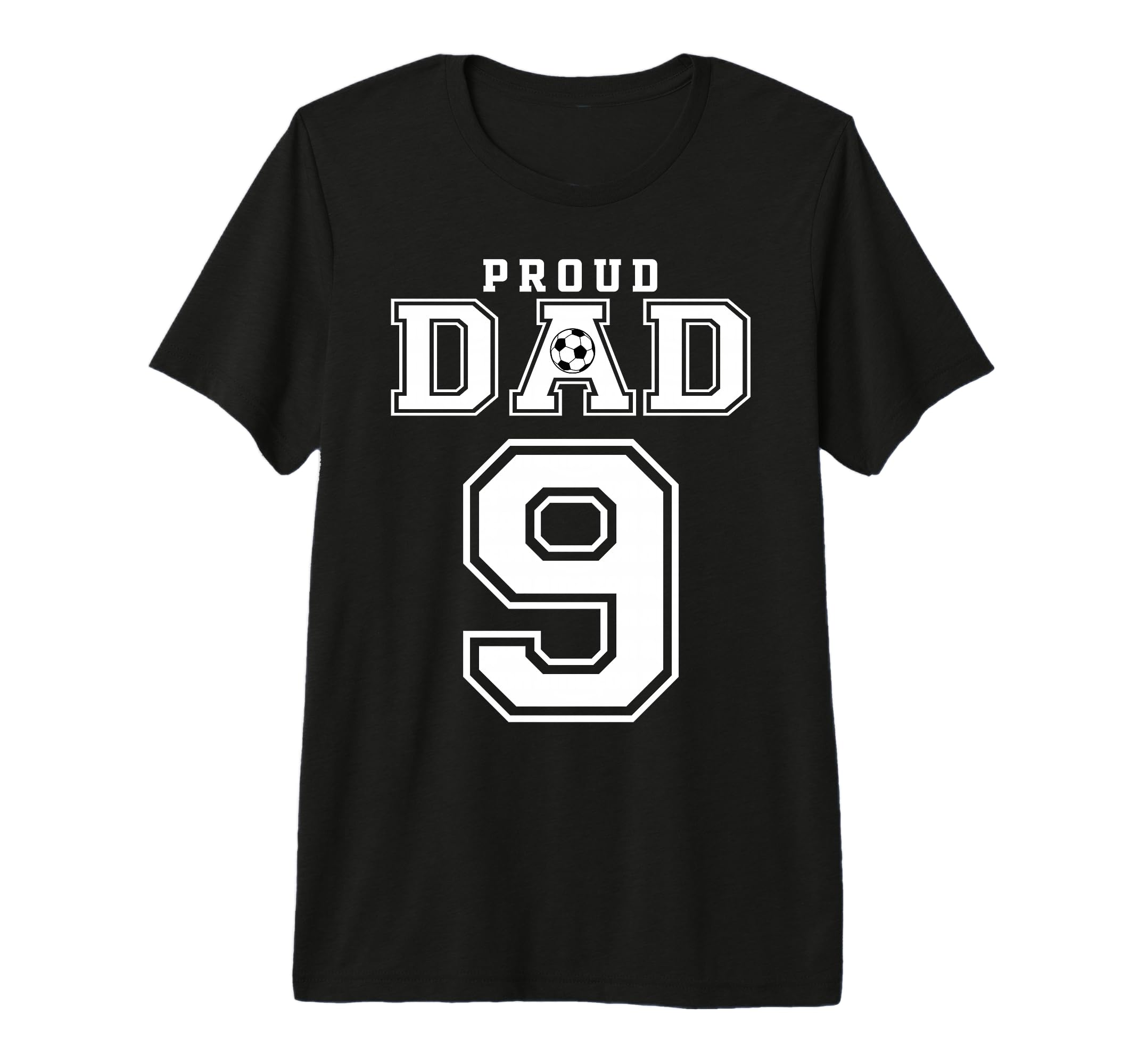 Number 9 Custom Proud Soccer Futbol T-Shirt - Trendy Graphic for Adults - T-Shirt, Sweatshirt, Hoodie