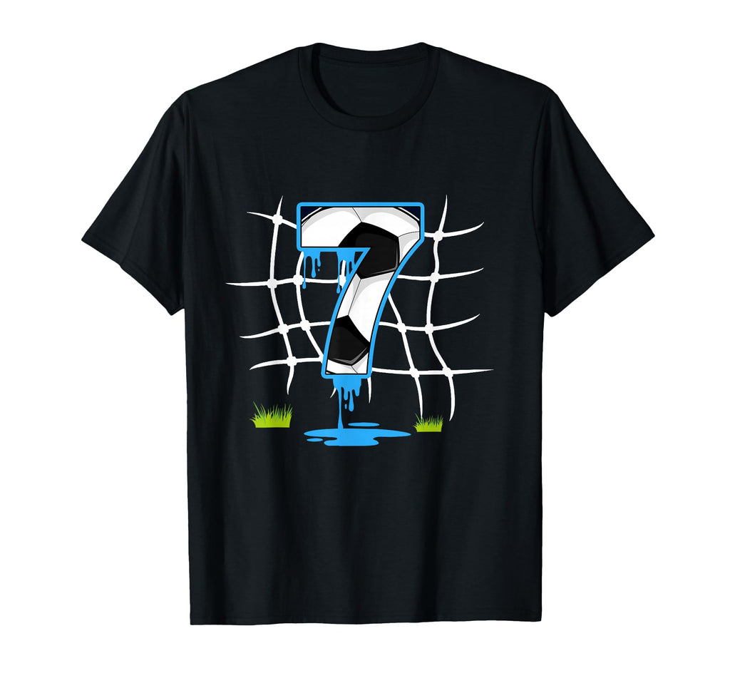 Soccer 7 Year Old Birthday Drip 7Th T-Shirt - Casual Everyday Wear Unisex - T-Shirt, Sweatshirt, Hoodie