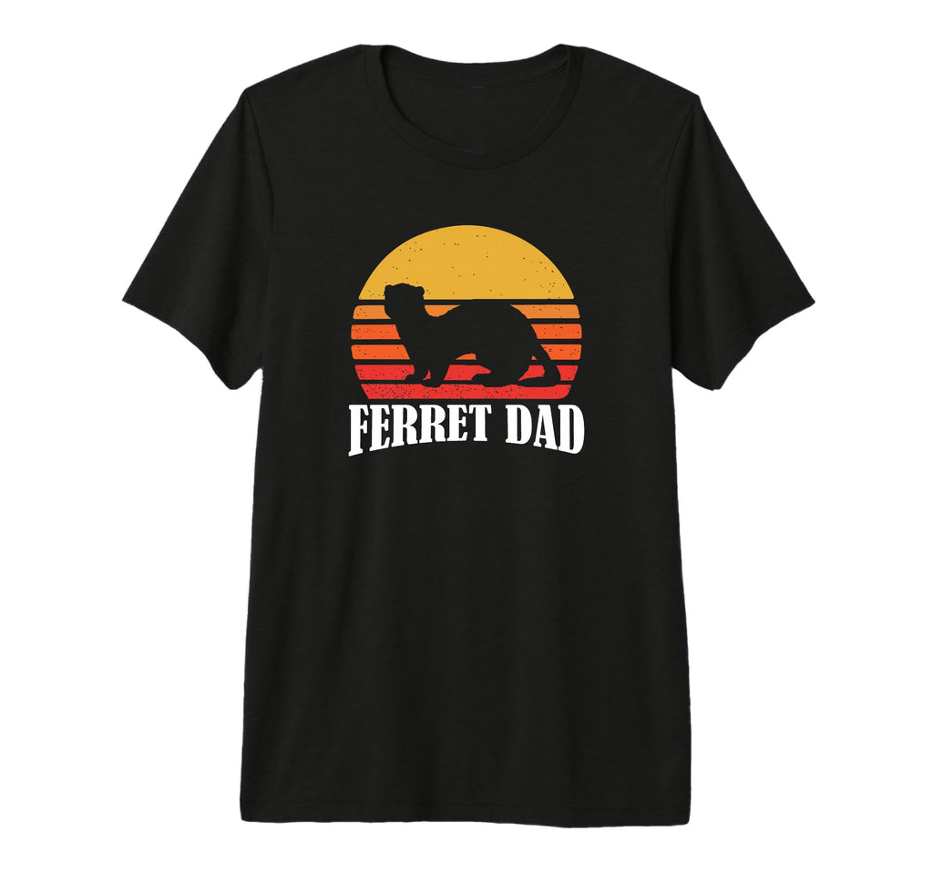 Mens Sunset Lover Ferret Dad Tri Blend T-Shirt - Graphic Print Men Women - T-Shirt, Sweatshirt, Hoodie