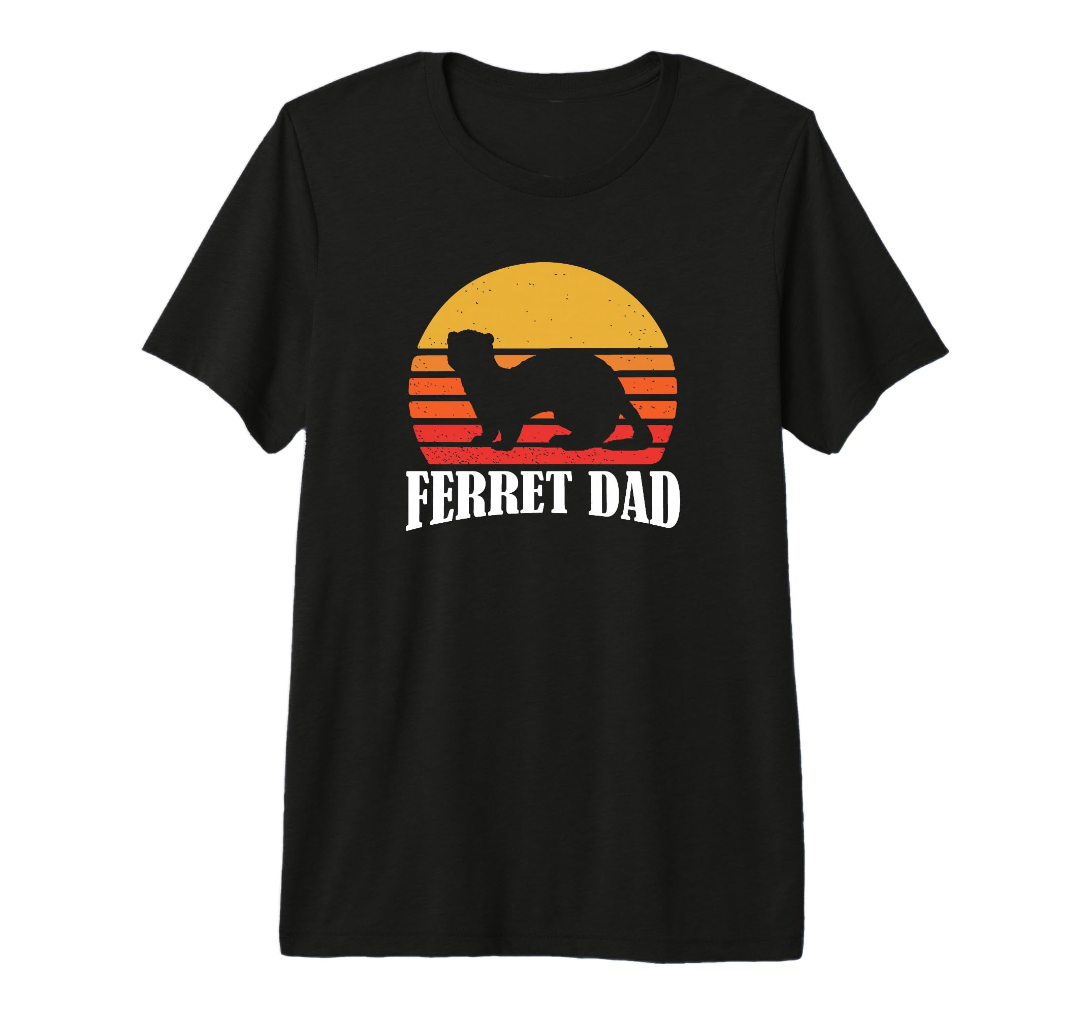 Mens Sunset Lover Ferret Dad Tri Blend T-Shirt - Graphic Print Men Women - T-Shirt, Sweatshirt, Hoodie