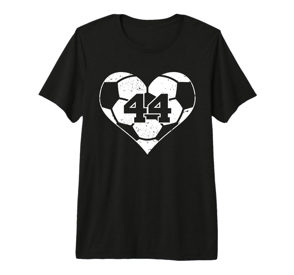 Soccer Heart Number 44 Jersey Sports Fan T-Shirt - Streetwear Style Unisex - T-Shirt, Sweatshirt, Hoodie