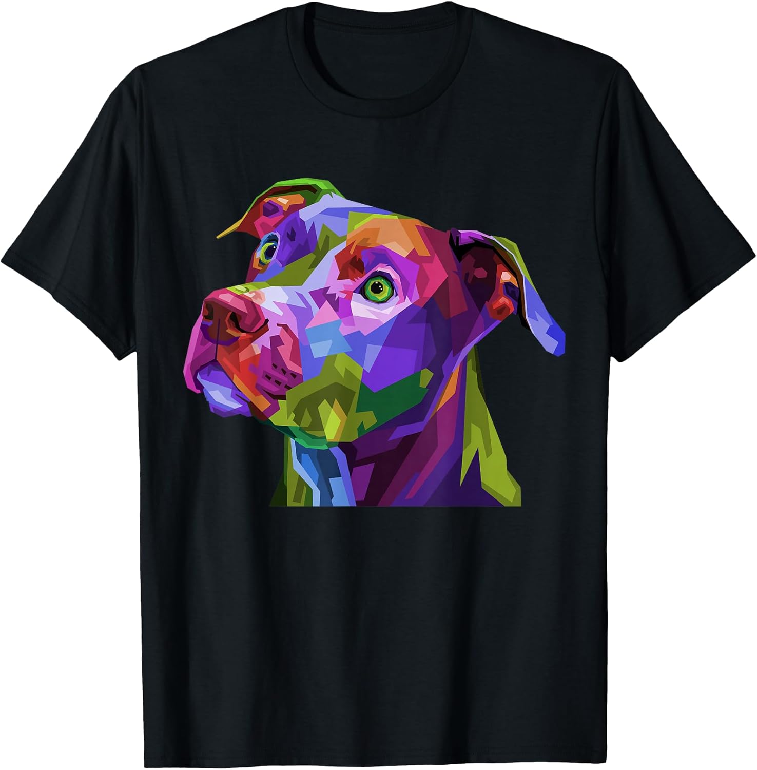 American Pitbull Terrier Pop Art Portrait for Dog - Adult & Kids T-Shirts, Sweatshirts & Hoodies apparel design preview 1