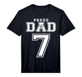 Number 7 Custom Proud Soccer T-Shirt - Fun Novelty Design for Adults - T-Shirt, Sweatshirt, Hoodie
