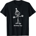 Birthday Guy Fun Stick Figure Party Hat - Adult & Kids T-Shirts, Sweatshirts & Hoodies apparel design preview 1