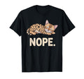 Nope Not Today Lazy Bengal Cat Dad T-Shirt - Minimalist Print Men Women - T-Shirt, Sweatshirt, Hoodie