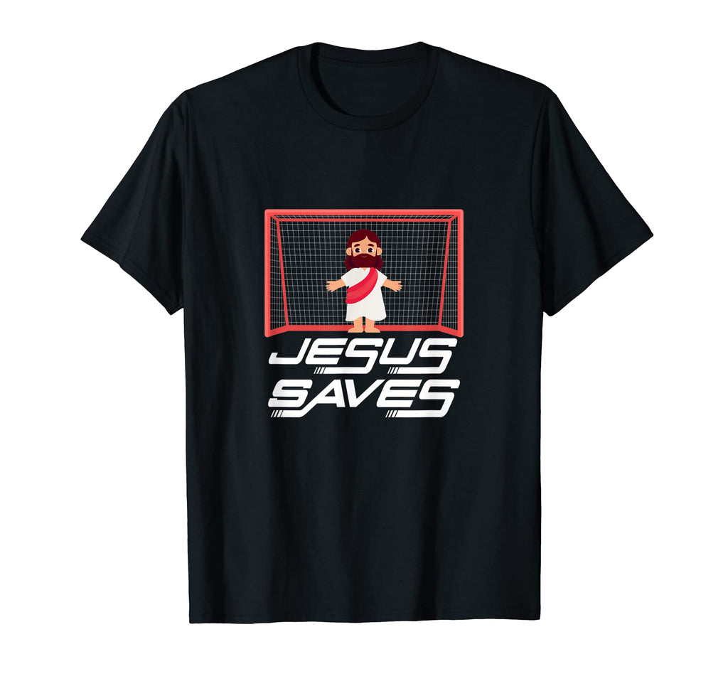 Jesus Saves Soccer Football Christian T-Shirt - Graphic Print Men Women - T-Shirt, Sweatshirt, Hoodie