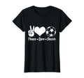 Soccer Player Peace Love Soccer Player T-Shirt - Trendy Graphic for Adults - T-Shirt, Sweatshirt, Hoodie
