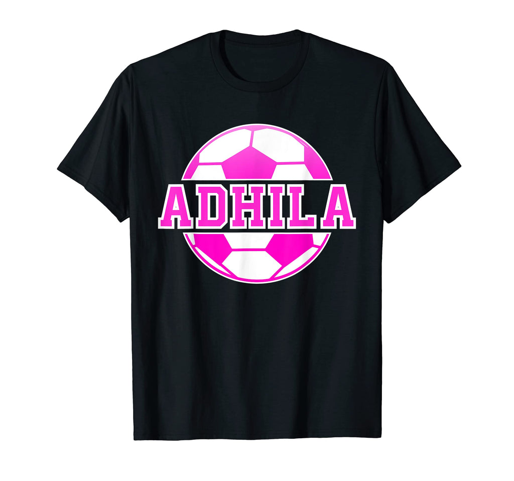 Adhila Name Soccer Play Football Sports T-Shirt - Unique Graphic Men Women - T-Shirt, Sweatshirt, Hoodie