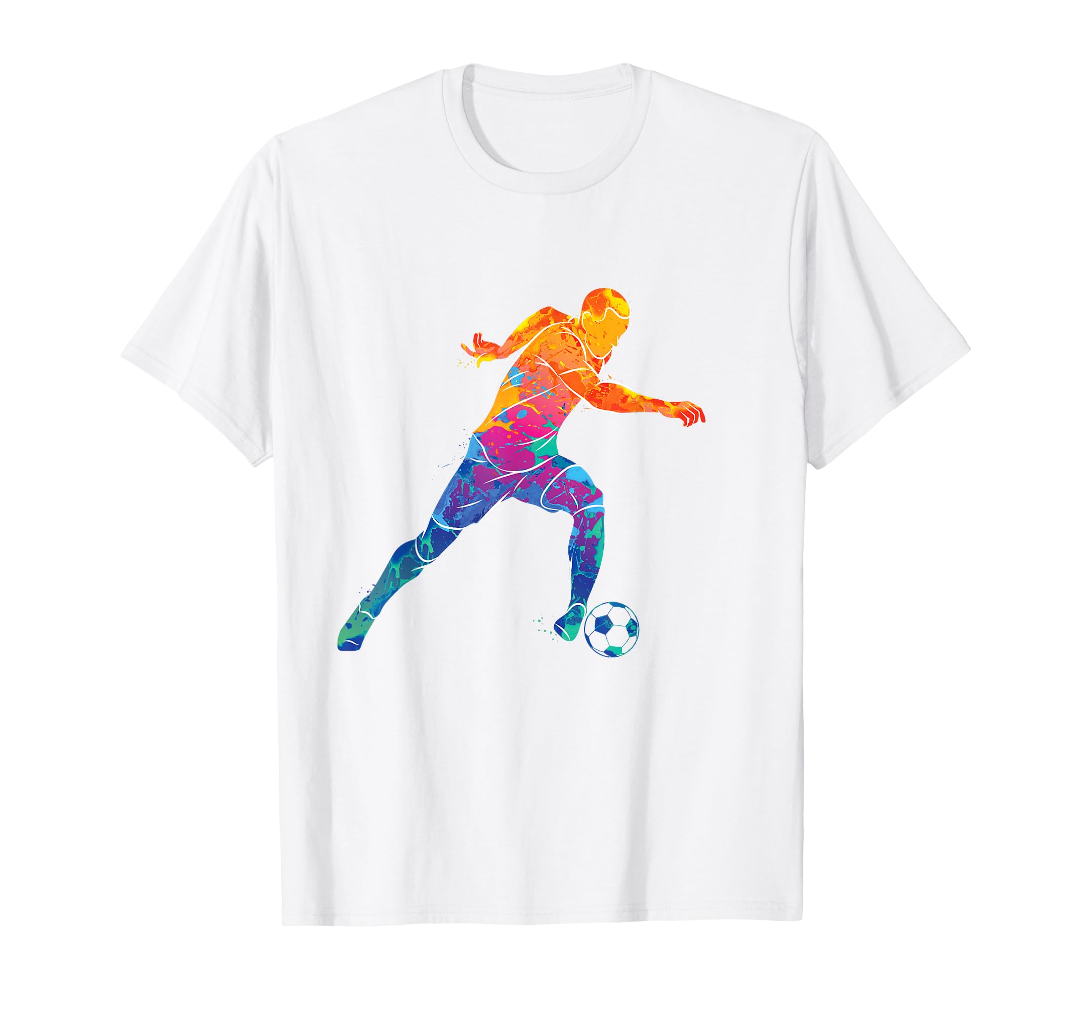 Vibrant Soccer Player Football Art T-Shirt - Novelty Apparel Unisex - T-Shirt, Sweatshirt, Hoodie