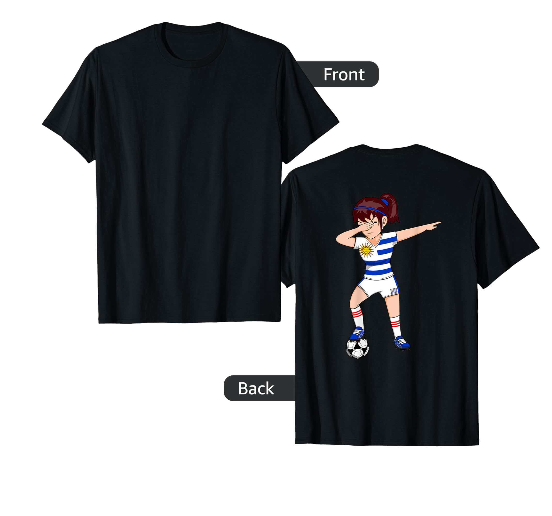 Dabbing Soccer Uruguay Jersey T-Shirt - Custom Art Print Men Women - T-Shirt, Sweatshirt, Hoodie