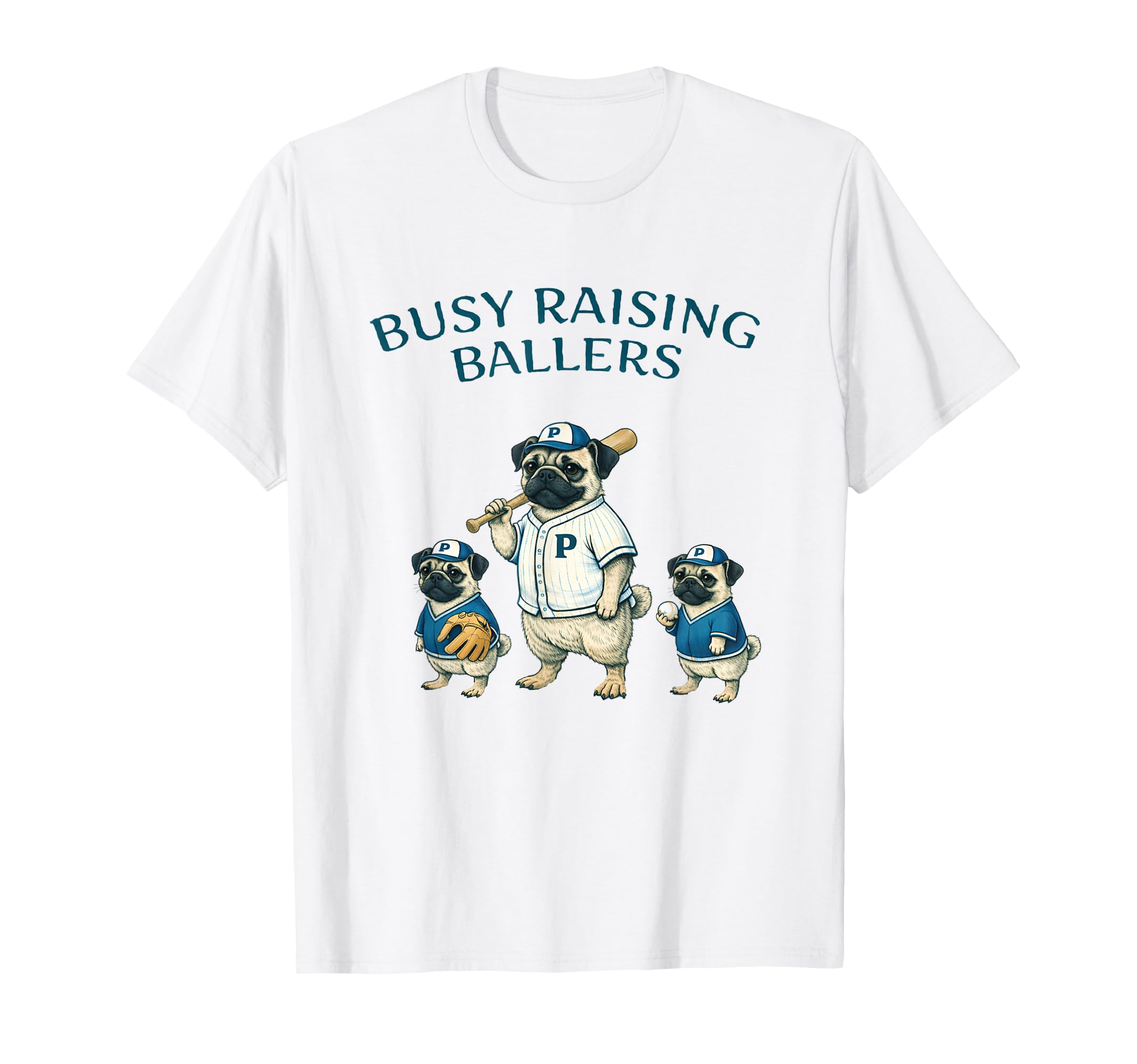 Busy Raising Baller Baseball T-Shirt - Casual Everyday Wear Men Women - T-Shirt, Sweatshirt, Hoodie