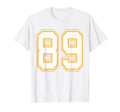 Number 89 Red Yellow White Football T-Shirt - Novelty Apparel for Adults - T-Shirt, Sweatshirt, Hoodie