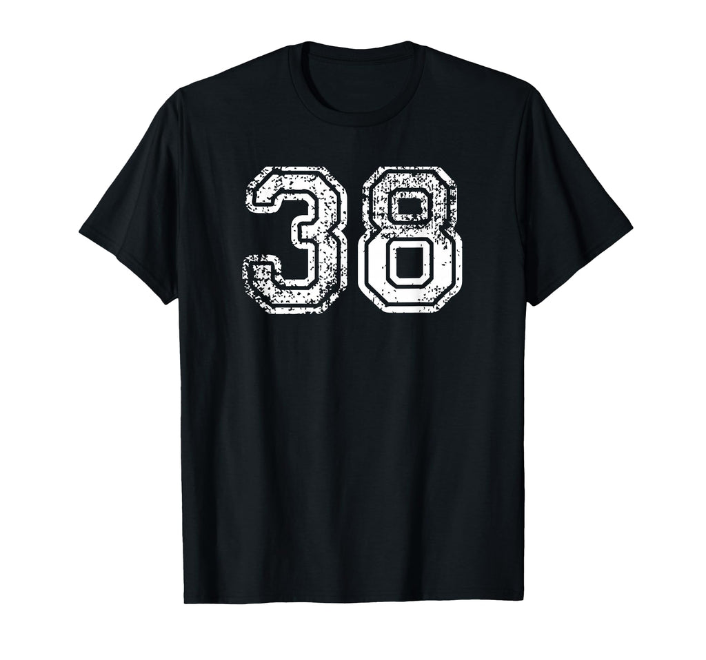 Number 38 Baseball Football Soccer T-Shirt - Aesthetic Graphic Unisex - T-Shirt, Sweatshirt, Hoodie