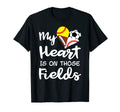 My Heart Is Fields Softball Baseball T-Shirt - Graphic Print Unisex - T-Shirt, Sweatshirt, Hoodie