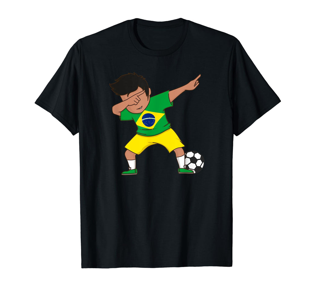 Brazil Soccer Dab Dabbing Gift T-Shirt - Graphic Print Unisex - T-Shirt, Sweatshirt, Hoodie