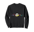 Soccer Heartbeat Sweatshirt - Fun Novelty Design for Adults - T-Shirt, Sweatshirt, Hoodie