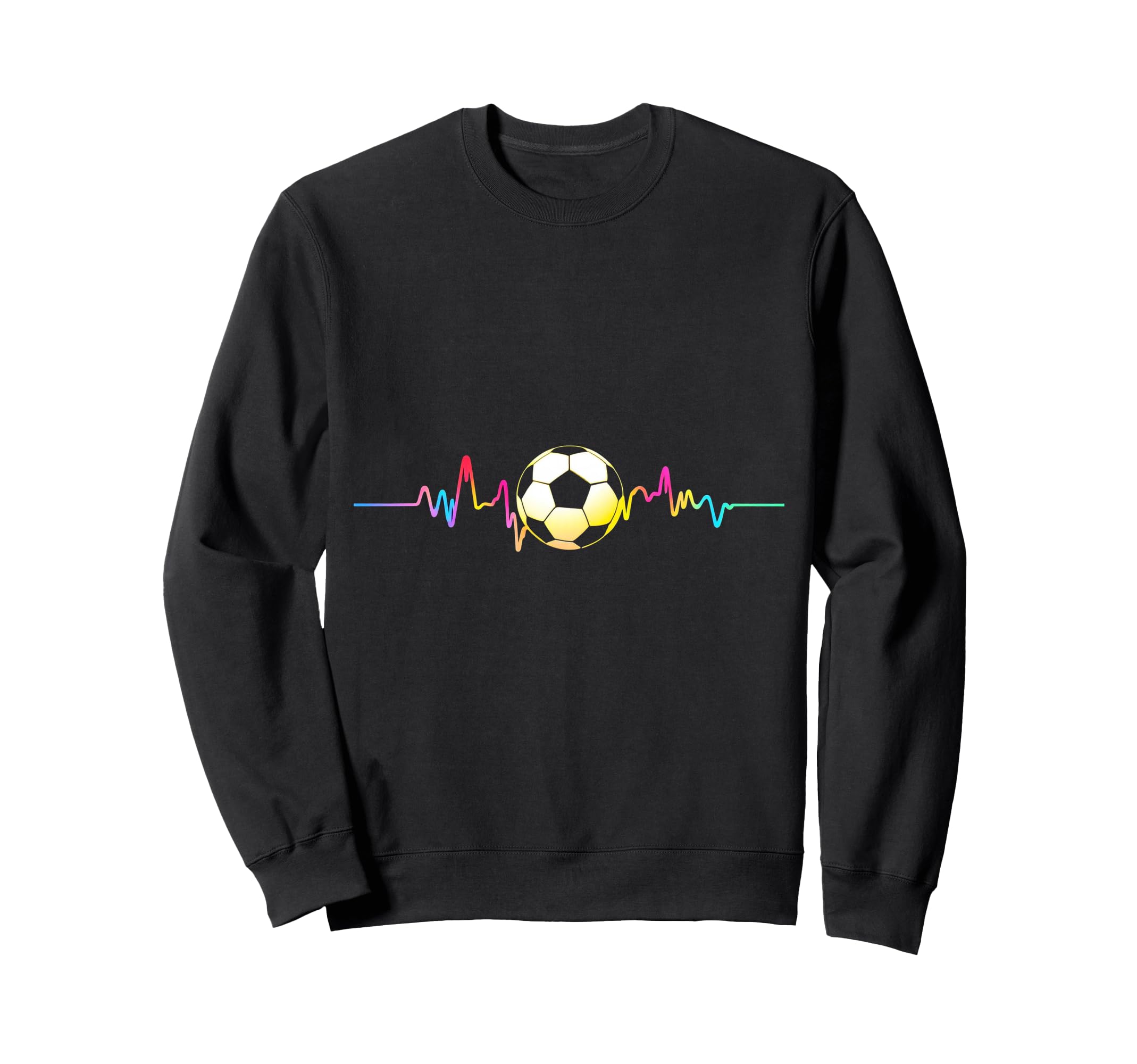Soccer Heartbeat Sweatshirt - Fun Novelty Design for Adults - T-Shirt, Sweatshirt, Hoodie