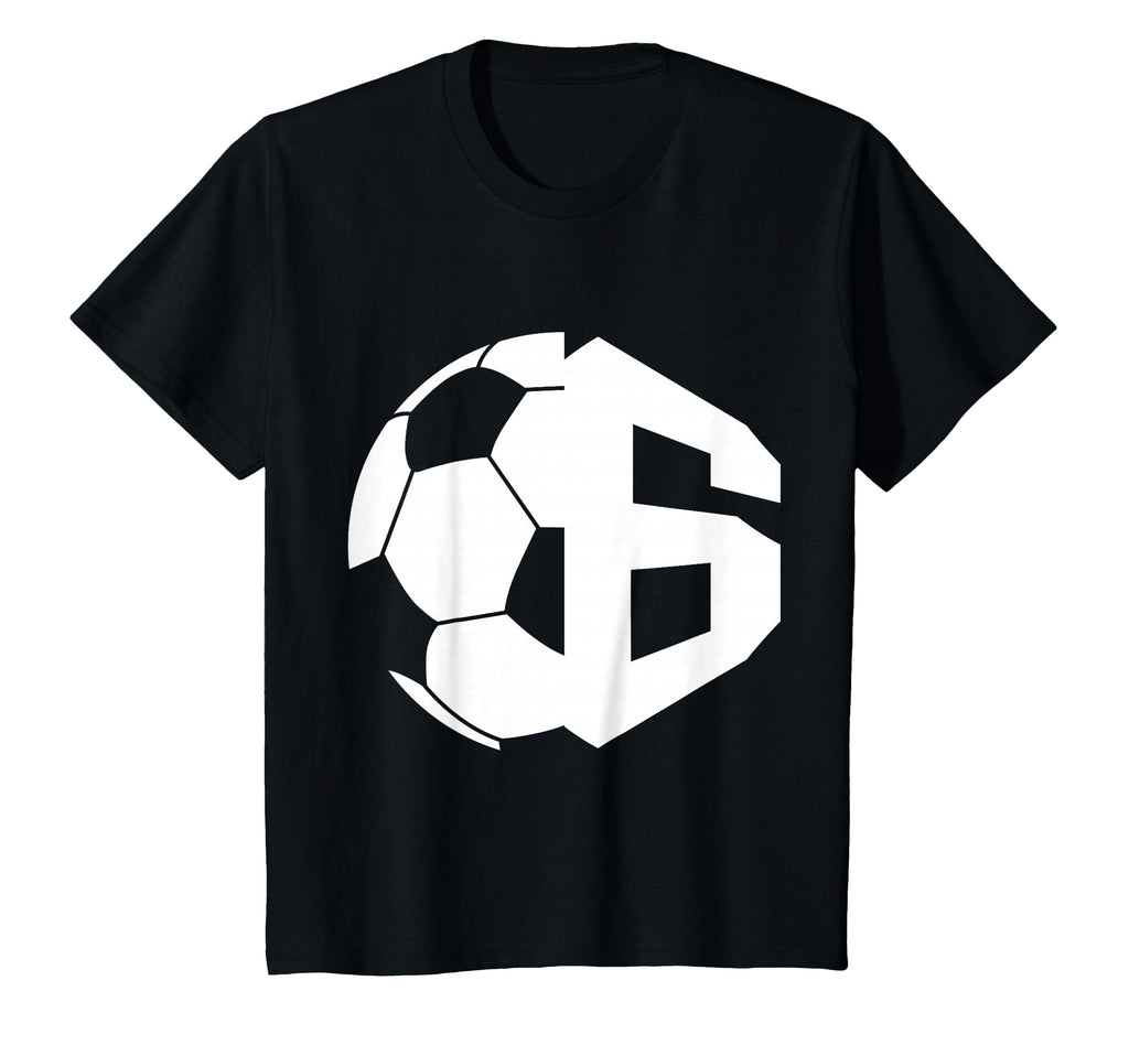 Number 6 Years Soccer 6Th Birthday T-Shirt - Custom Art Print for Adults - T-Shirt, Sweatshirt, Hoodie