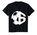 Number 6 Years Soccer 6Th Birthday T-Shirt - Custom Art Print for Adults - T-Shirt, Sweatshirt, Hoodie