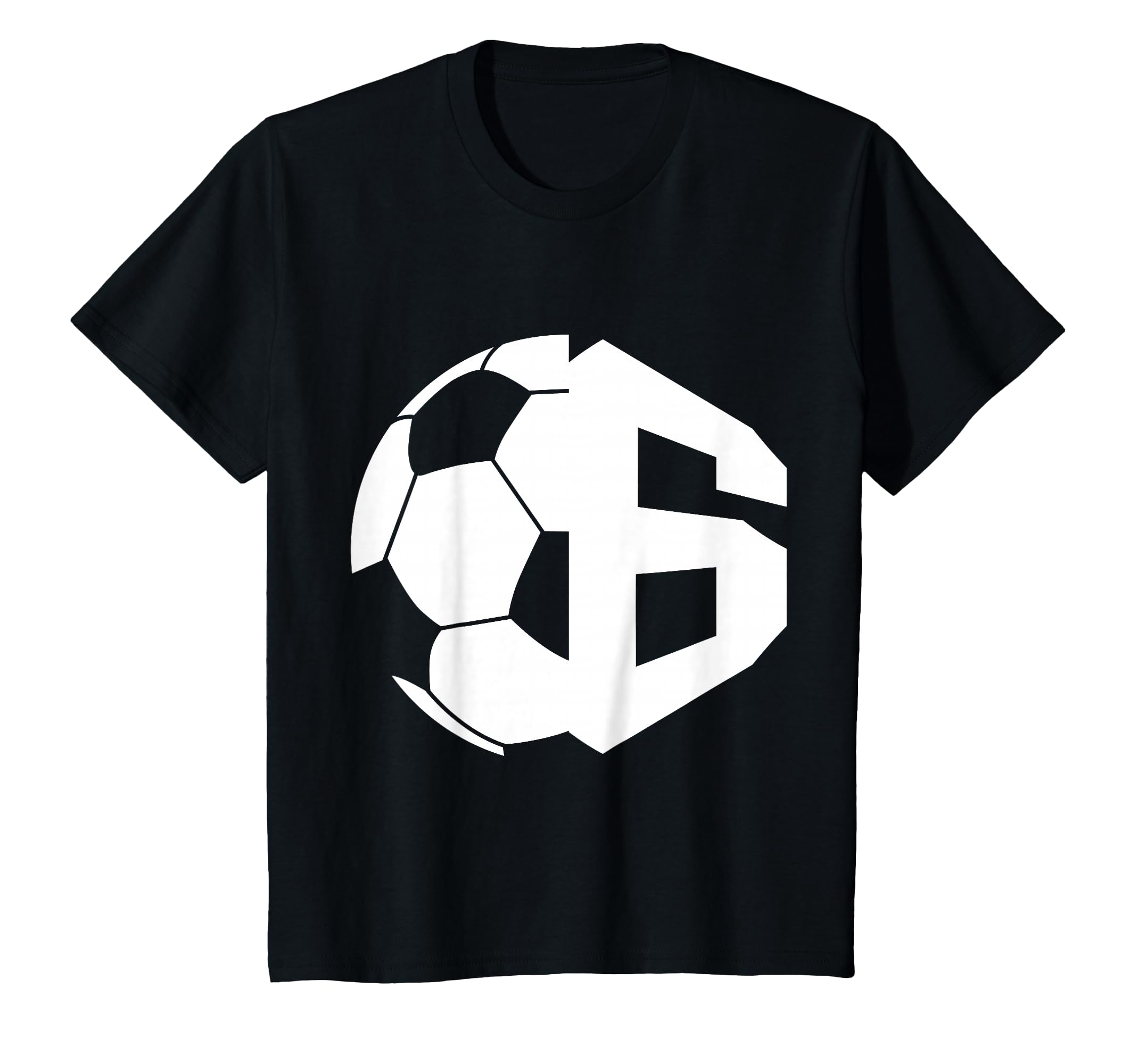 Number 6 Years Soccer 6Th Birthday T-Shirt - Custom Art Print for Adults - T-Shirt, Sweatshirt, Hoodie