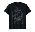 Family Line Art Mother Dad Son T-Shirt - Casual Everyday Wear for Adults - T-Shirt, Sweatshirt, Hoodie