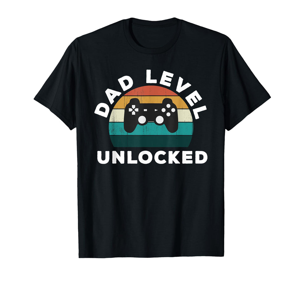Dad Level Unlocked Game Lover Gamer New T-Shirt - Minimalist Print Unisex - T-Shirt, Sweatshirt, Hoodie