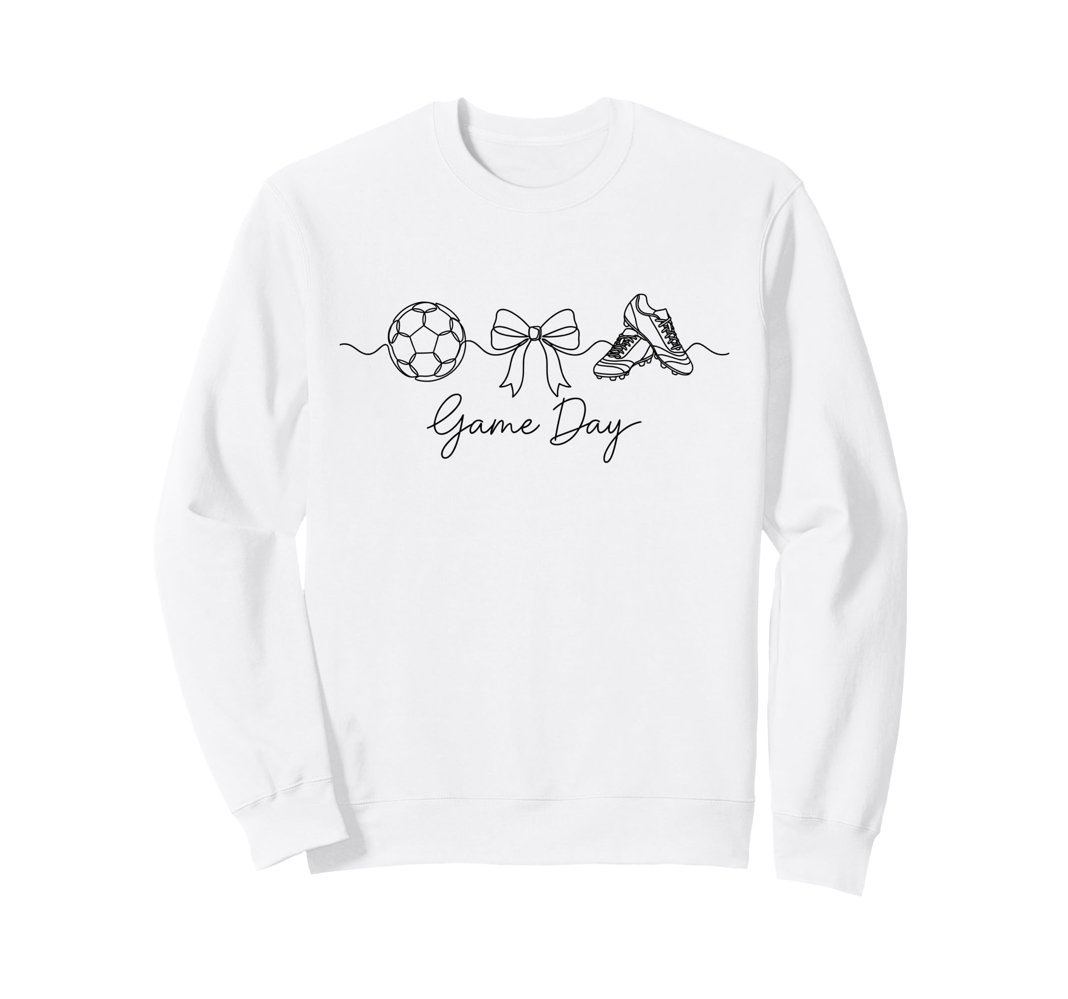Game Day Soccer Mom Ball Bow Cleats Sweatshirt - Fun Novelty Design Unisex - T-Shirt, Sweatshirt, Hoodie