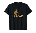Bigfoot Walking Dachshund Doxie T-Shirt - Aesthetic Graphic for Adults - T-Shirt, Sweatshirt, Hoodie
