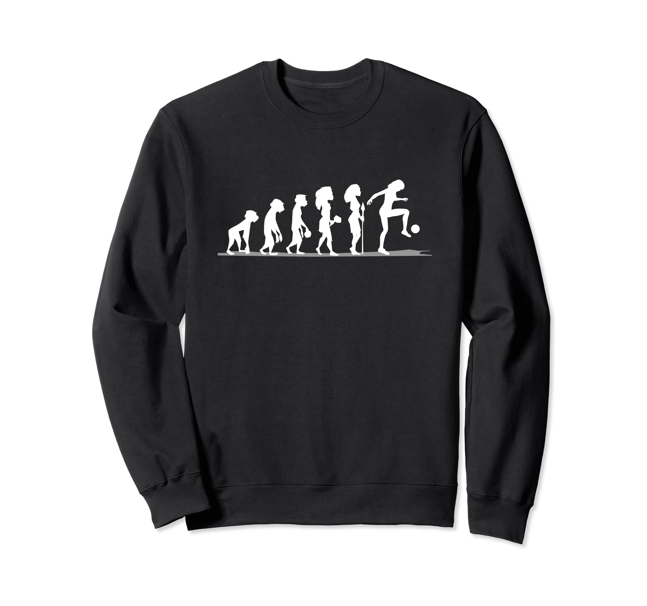 Human Evolution Female Soccer Player Sweatshirt - Graphic Print Unisex - T-Shirt, Sweatshirt, Hoodie