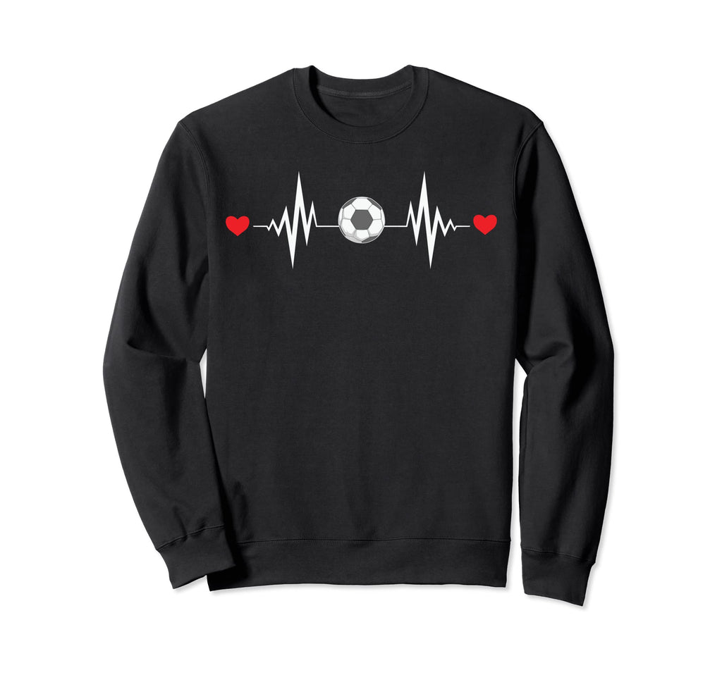 Soccer Ball Heartbeat Funny Soccer Sweatshirt - Graphic Print Unisex - T-Shirt, Sweatshirt, Hoodie