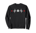 Soccer Ball Heartbeat Funny Soccer Sweatshirt - Graphic Print Unisex - T-Shirt, Sweatshirt, Hoodie