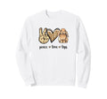 Womens Peace Love Mini Holland Lop Sweatshirt - Novelty Apparel Men Women - T-Shirt, Sweatshirt, Hoodie