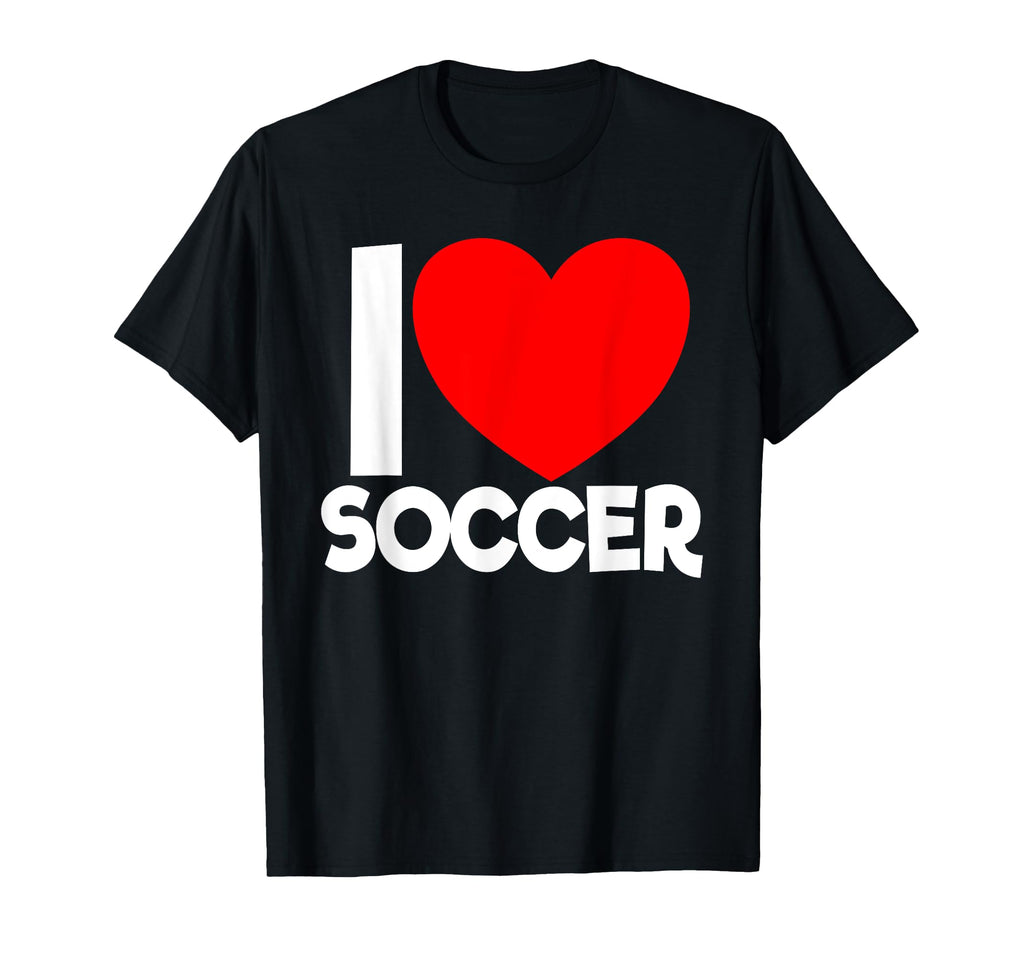I Love Soccer Red Heart Soccer Lover T-Shirt - Custom Art Print Men Women - T-Shirt, Sweatshirt, Hoodie