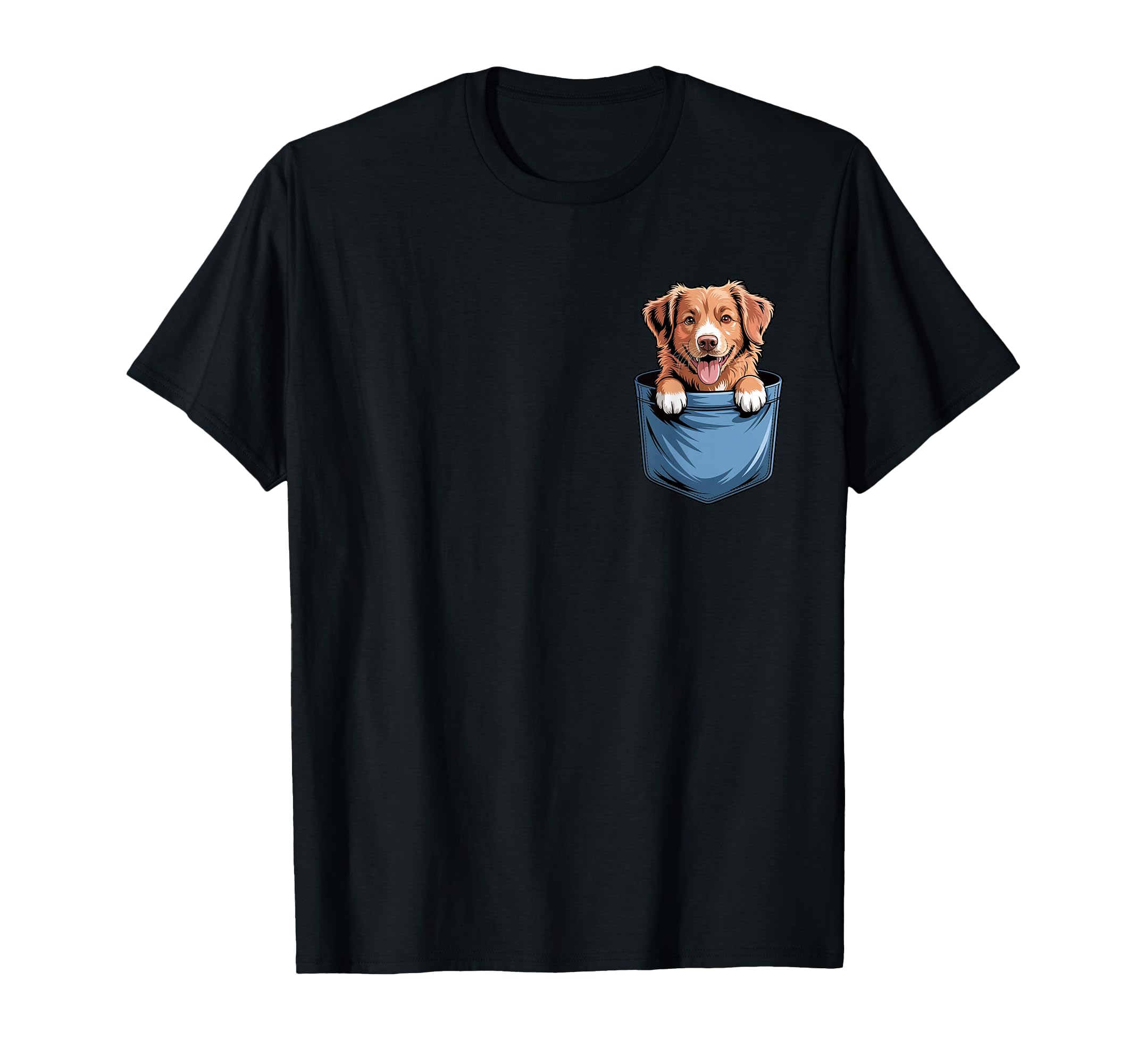 Pocket Nova Scotia Duck Tolling T-Shirt - Novelty Apparel for Adults - T-Shirt, Sweatshirt, Hoodie