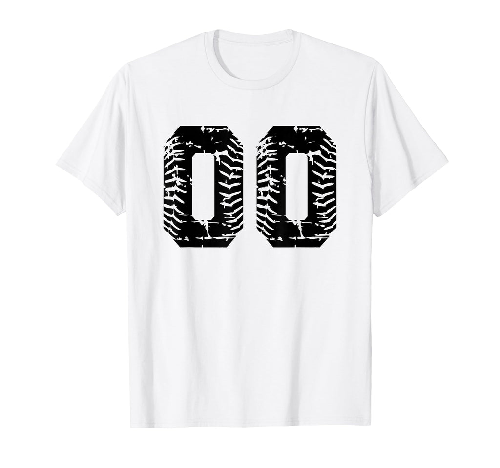 Baseball Softball Number 00 T-Shirt - Custom Art Print for Adults - T-Shirt, Sweatshirt, Hoodie