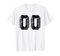 Baseball Softball Number 00 T-Shirt - Custom Art Print for Adults - T-Shirt, Sweatshirt, Hoodie