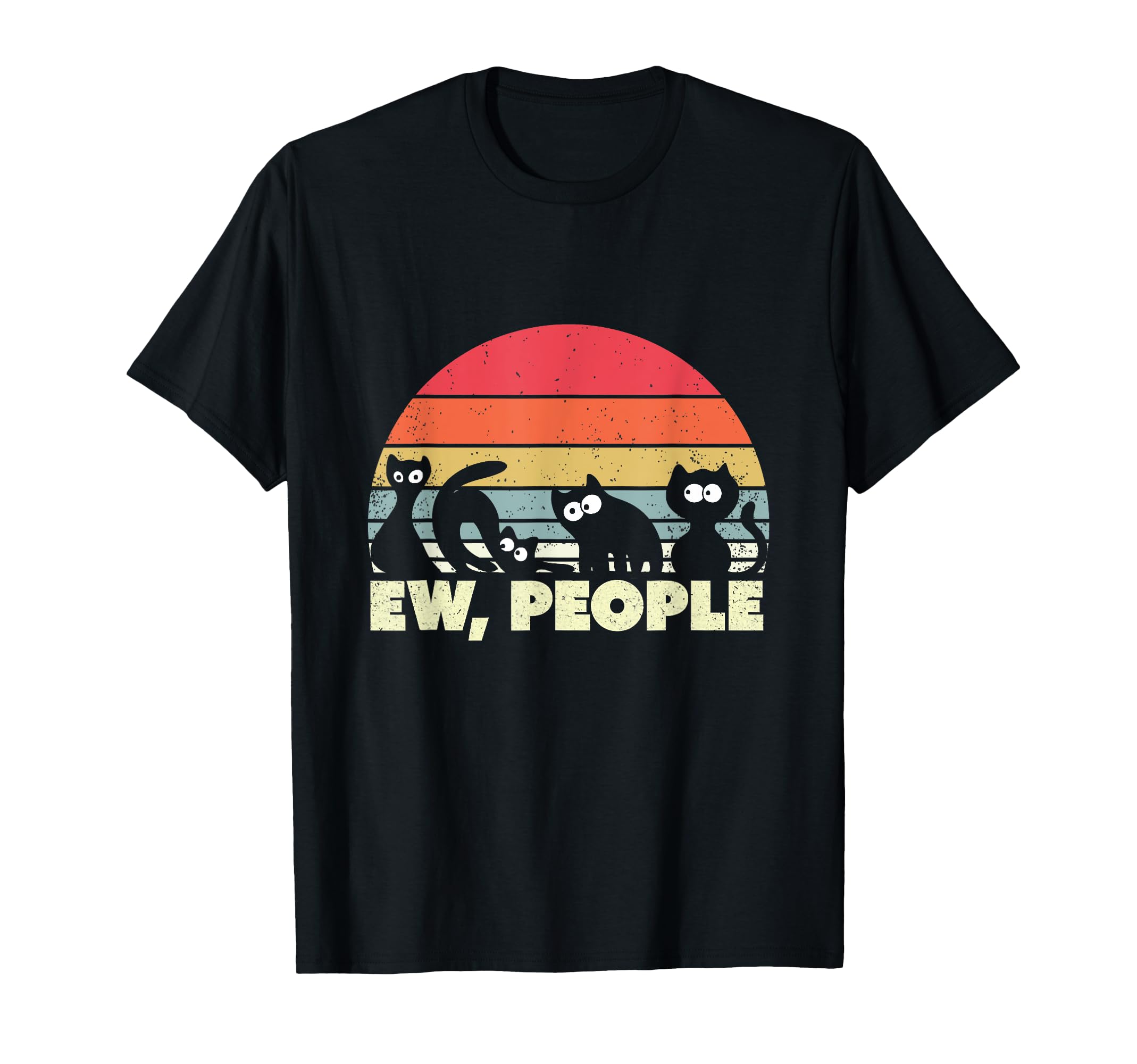 Ew People Black Cat Funny Cat T-Shirt - Trendy Graphic Men Women - T-Shirt, Sweatshirt, Hoodie