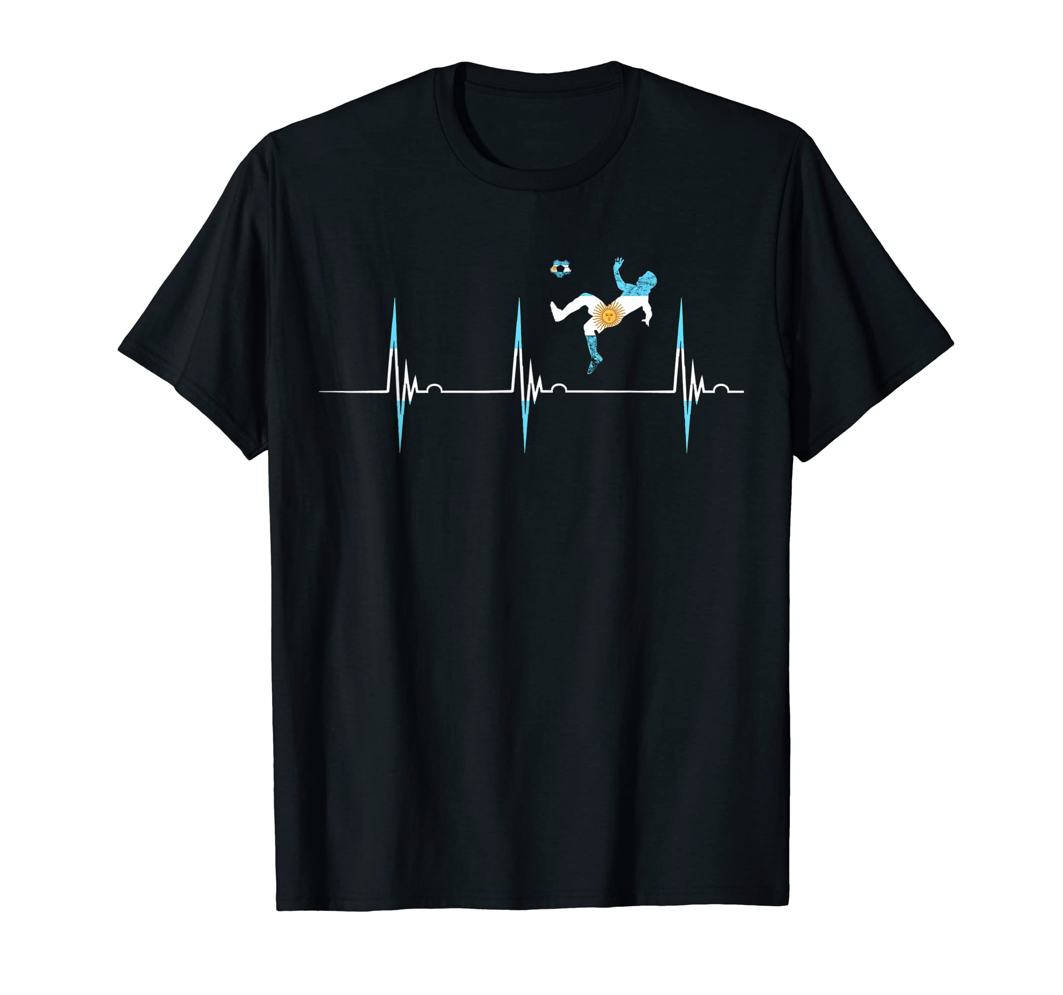 Argentina Flag Heartbeat Ekg Pulse T-Shirt - Streetwear Style Men Women - T-Shirt, Sweatshirt, Hoodie