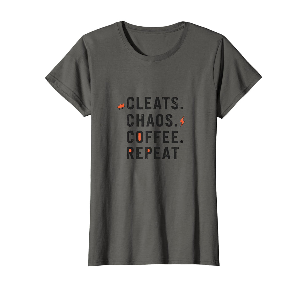 Soccer Mom Life Cleats Chaos Coffee T-Shirt - Casual Everyday Wear Unisex - T-Shirt, Sweatshirt, Hoodie