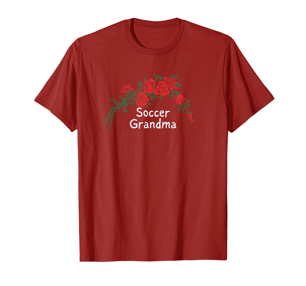 Funny Red Roses Soccer Grandma T-Shirt - Aesthetic Graphic Unisex - T-Shirt, Sweatshirt, Hoodie