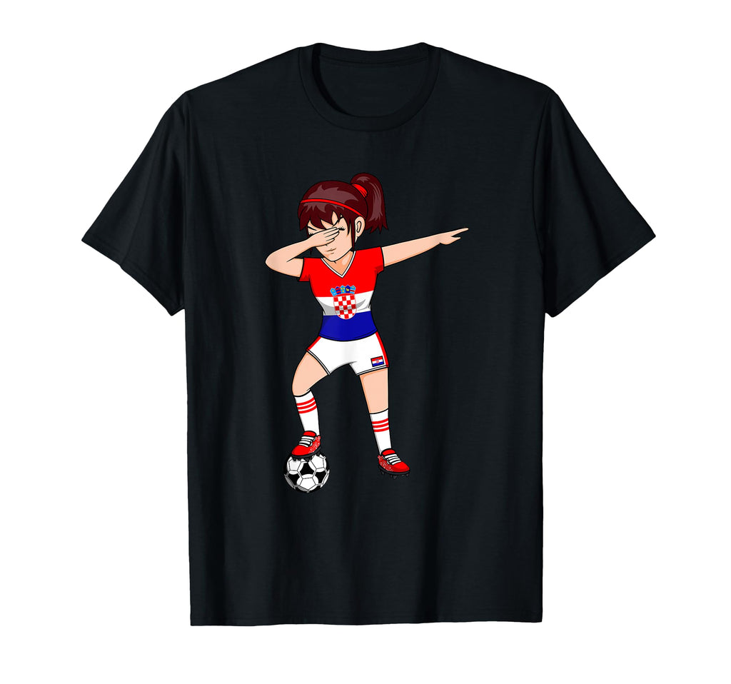 Dabbing Soccer Croatia Jersey T-Shirt - Aesthetic Graphic Men Women - T-Shirt, Sweatshirt, Hoodie