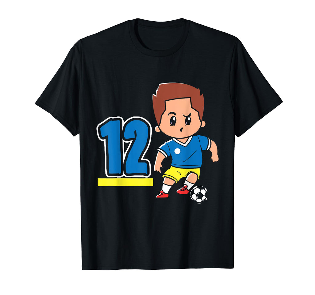 12Th Birthday 12 Years Soccer Football T-Shirt - Graphic Print Unisex - T-Shirt, Sweatshirt, Hoodie