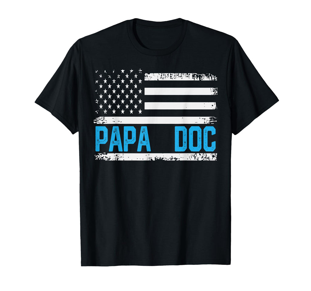 Papa Doc American Flag Fathers Day T-Shirt - Unique Graphic for Adults - T-Shirt, Sweatshirt, Hoodie