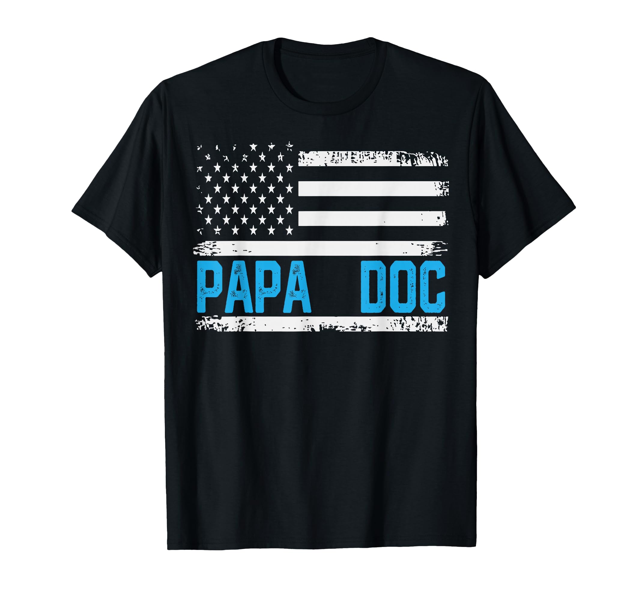 Papa Doc American Flag Fathers Day T-Shirt - Unique Graphic for Adults - T-Shirt, Sweatshirt, Hoodie