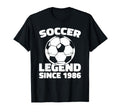 Born 1986 Player Team Sports Soccer T-Shirt - Minimalist Print for Adults - T-Shirt, Sweatshirt, Hoodie