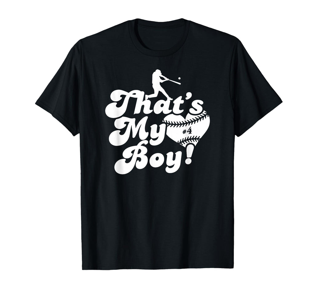 Thats My 4 Baseball Mom Baseball Dad T-Shirt - Unique Graphic Men Women - T-Shirt, Sweatshirt, Hoodie