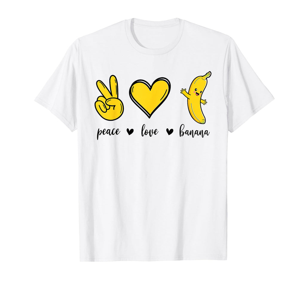 Peace Love Bananas Fresh Banana Gift T-Shirt - Minimalist Print for Adults - T-Shirt, Sweatshirt, Hoodie