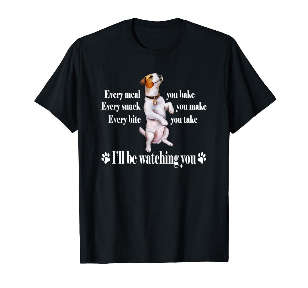 Mens Womens Jrt Dog Lover Watching Snack T-Shirt - Novelty Apparel Unisex - T-Shirt, Sweatshirt, Hoodie