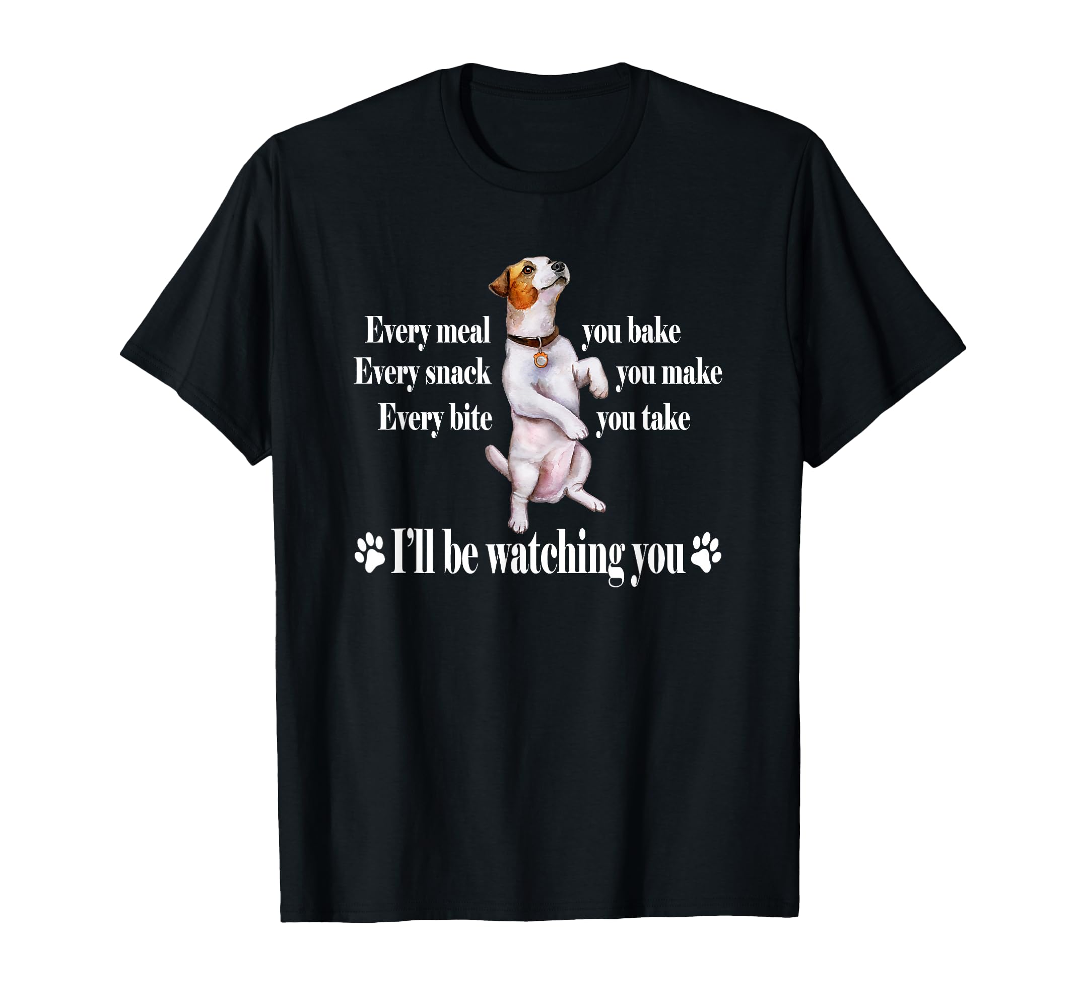Mens Womens Jrt Dog Lover Watching Snack T-Shirt - Novelty Apparel Unisex - T-Shirt, Sweatshirt, Hoodie
